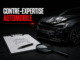 Contre-expertise automobile en Belgique avec véhicule accidenté, dossier d'expertise et loupe illustrant la contestation d'une expertise après un sinistre.